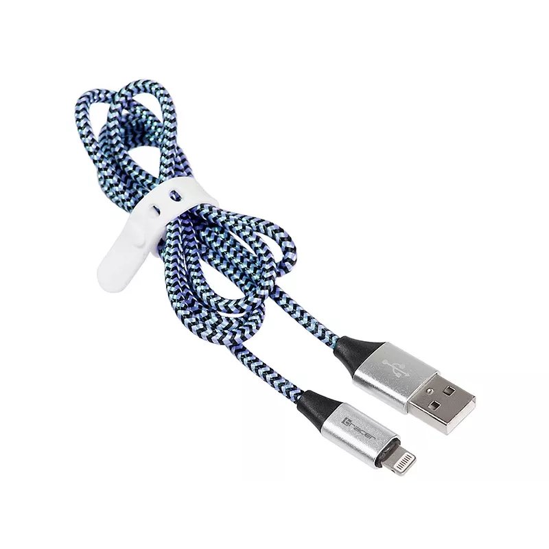 Kabel Lightning Tracer TRAKBK46269 1m Czarny Niebieski Srebrny