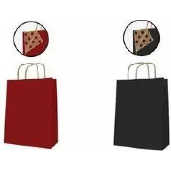 Torba prezentowa agipa 101648 – czerwona torba prezentowa z papieru kraft 350 × 400 mm z uchwytem ze sznurka