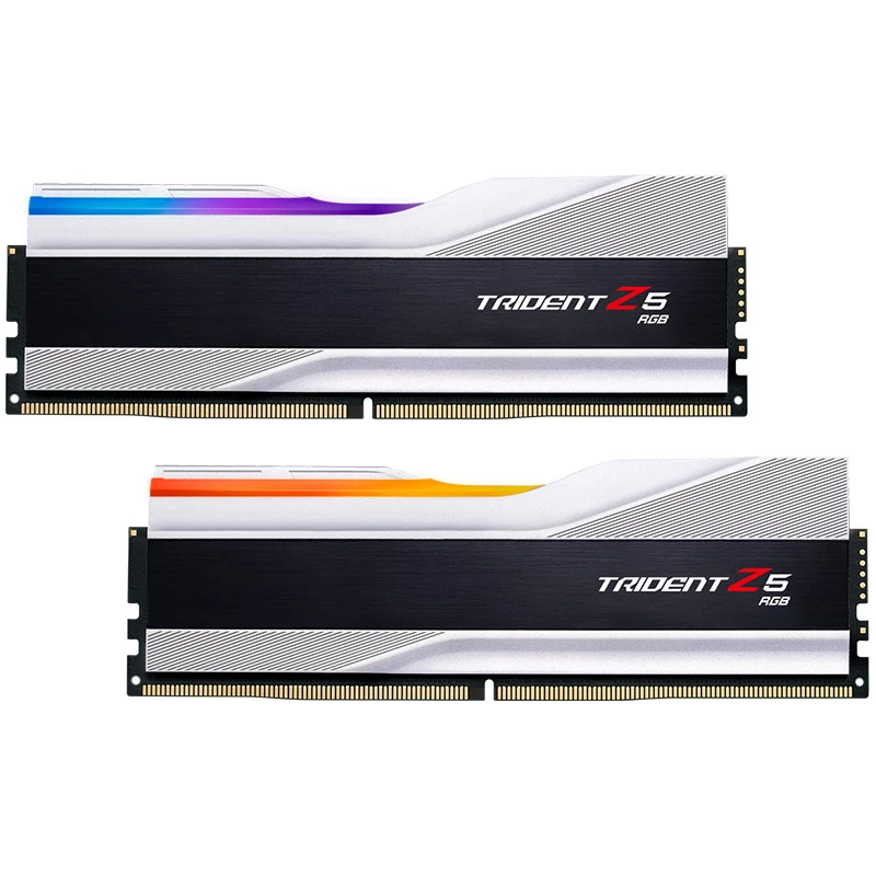 DIMM 64 GB DDR5-6000 (2x 32 GB) Dual-Kit, Arbeitsspeicher silber, F5-6000J3238G32GX2-TZ5RS, Trident Z5 RGB , INTEL XMP