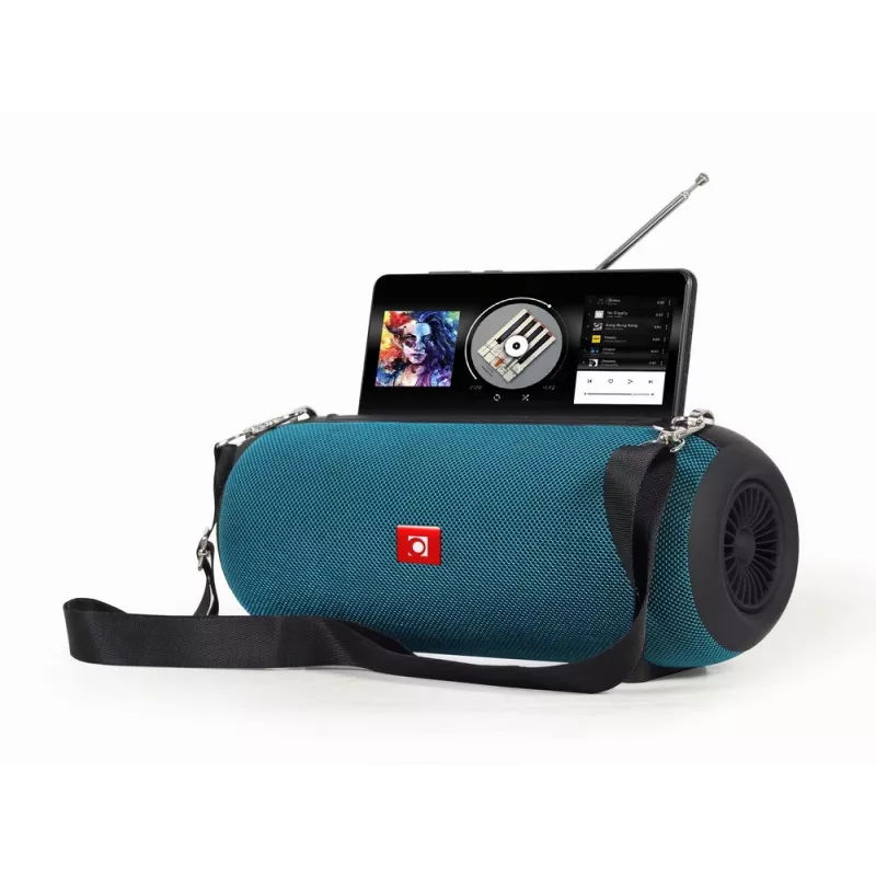 Przenośny głośnik stereo GEMBIRD SPK-BT-17-G — Bluetooth 5.1, 5 W RMS, 1200 mAh, MicroSD, FM, AUX