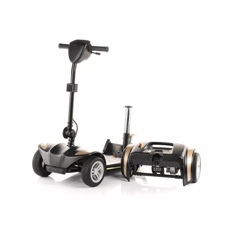 Składany skuter elektryczny VITEA CARE MINI II — silnik 270 W, bateria 12 Ah, prędkość maks. 6 km/h, obciążenie 136 kg, wyjmowana bateria