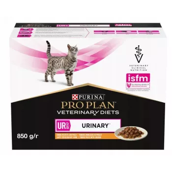 Mokra karma dla kota Purina Pro Plan Veterinary Diets UR St/Ox Chicken saszetka 10 x 85 g, weterynaryjne wsparcie układu moczowego