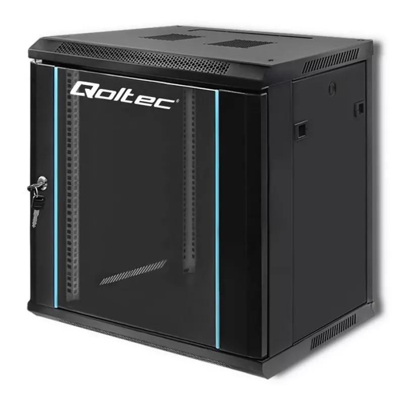 Szafa rack 19 inch QOLTEC 54464 12U 600x635x450 Czarna