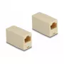 DeLOCK Adapter RJ45 gniazdo na RJ45 gniazdo UTP beżowy Żeński/Żeński
