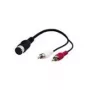 Wentronic Goobay kabel adapter DIN/RCA, 0,2 m - gniazdo DIN 180° (5-pin) > 2x wtyk RCA (audio lewy/prawy) (50004)