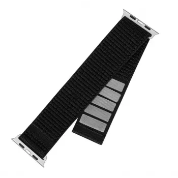 Zamienny pasek nylonowy FIXED Sporty Strap Fixed FIXNST2-1029-BK do Apple Watch Ultra 49 mm, czarny, długość 160–210 mm