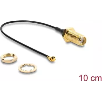 Kabel koncentryczny DELOCK 67413, SMA do I-PEX MHF1, 1,13 mm, 0,1 m, czarny