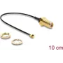 Kabel koncentryczny DELOCK 67413, SMA do I-PEX MHF1, 1,13 mm, 0,1 m, czarny
