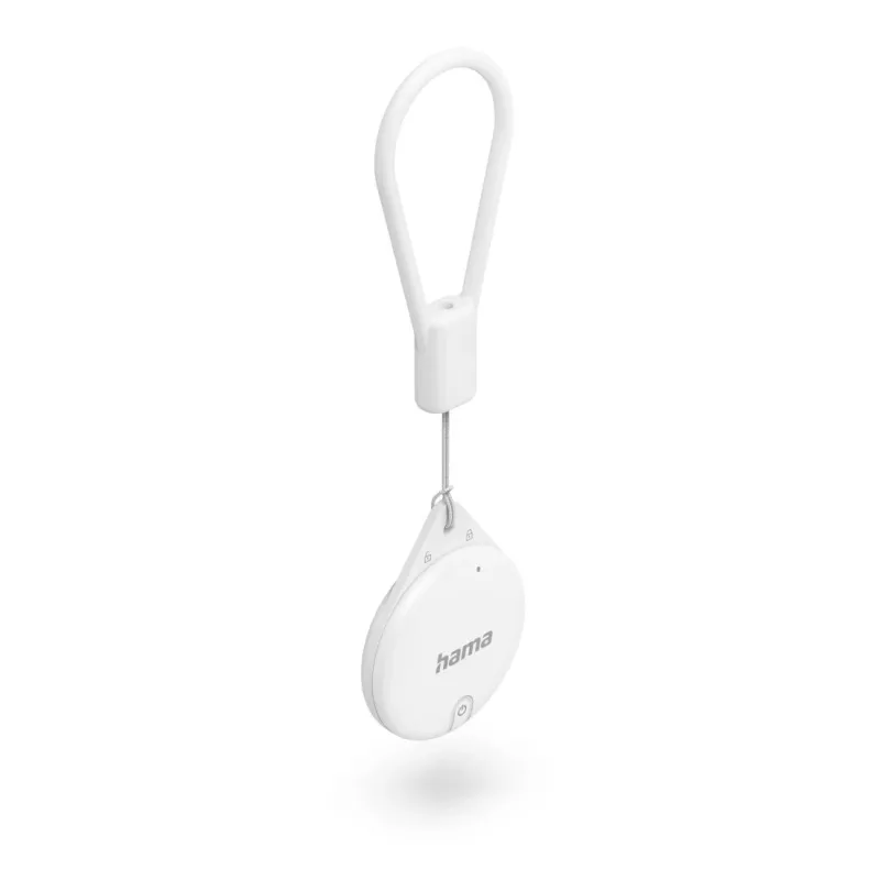 HAMA Item Finder 00185815 Bluetooth do aplikacji Apple Find My, biały — lokalizator do wyszukiwania przedmiotów osobistych