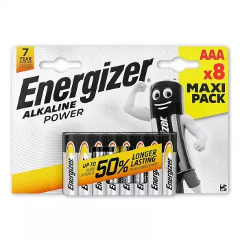 Baterie alkaliczne AAA Energizer E92 — blister 8 szt.