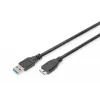 Kabel ASSMANN SuperSpeed USB 3.0, wtyk USB A – wtyk micro USB B, Cu AWG 28, podwójnie ekranowany, dł. 1,0 m (AK-300116-010-S)
