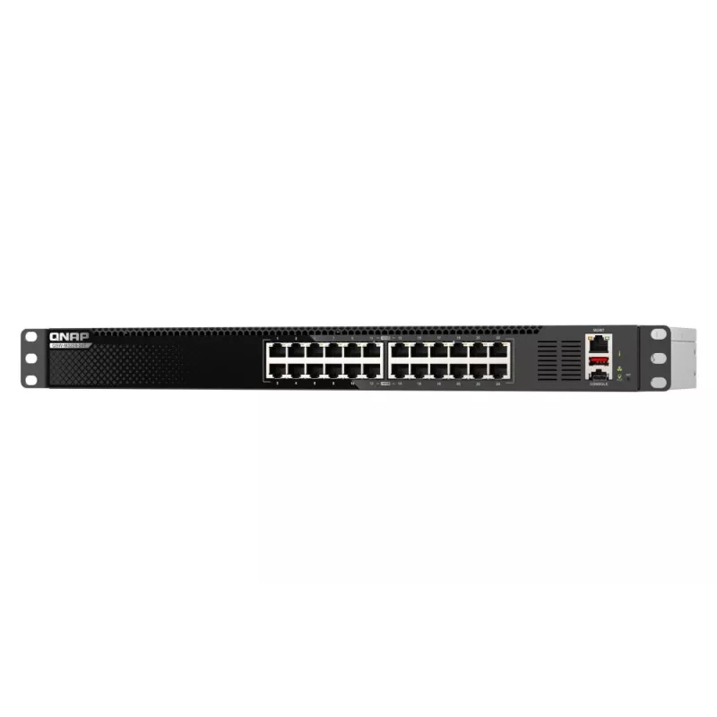 Przełącznik sieciowy QNAP QSW-M3224-24T zarządzalny L3 10G Ethernet (100/1000/10000) 1U czarny, srebrny