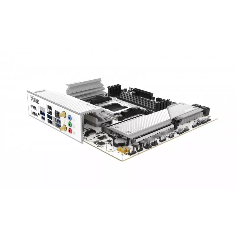 Płyta główna Sapphire PURE B850M WIFI Micro ATX — AMD B850, Socket AM5, DDR5 do 8000 MHz, 4 DIMM, Wi‑Fi 6, LAN 2,5 Gb, 2× M.2, PCIe 5.0 x16