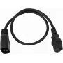 Przedłużacz zasilający Omnitronic 30235103, 3-żyłowy 0,75 mm², 0,6 m, czarny