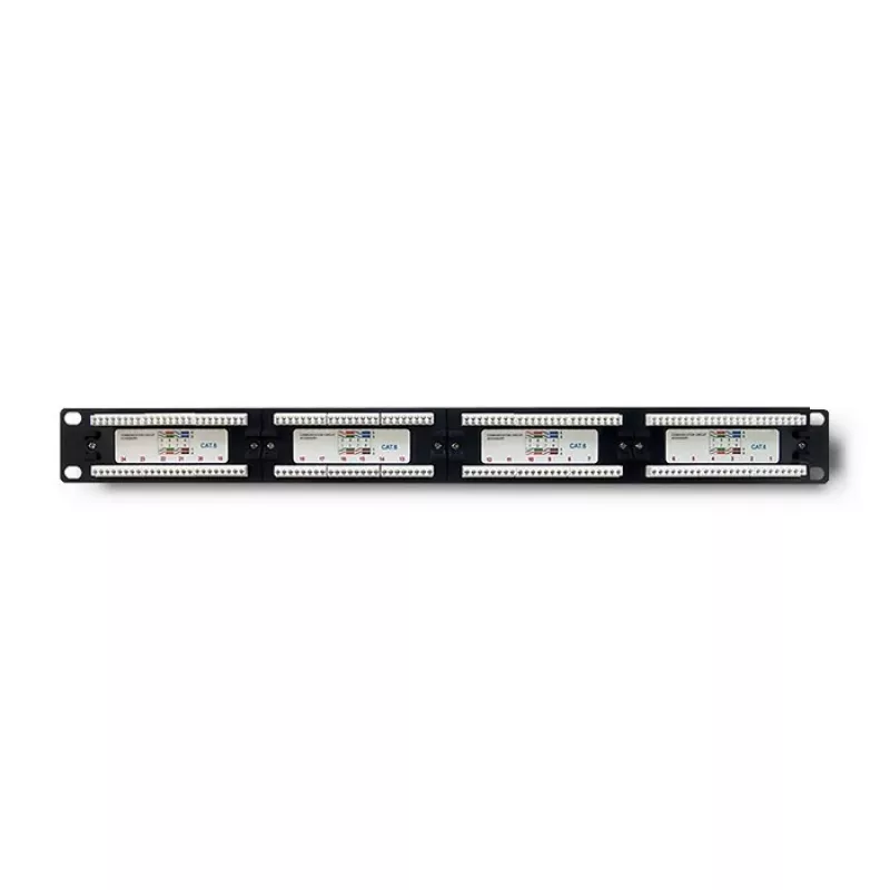 Panel krosowy RACK 24 porty, kat.6 UTP