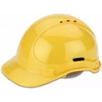 Ochraniacz głowy cimco 140202 — Kask ochronny z polietylenu, biało-żółty, 350 g
