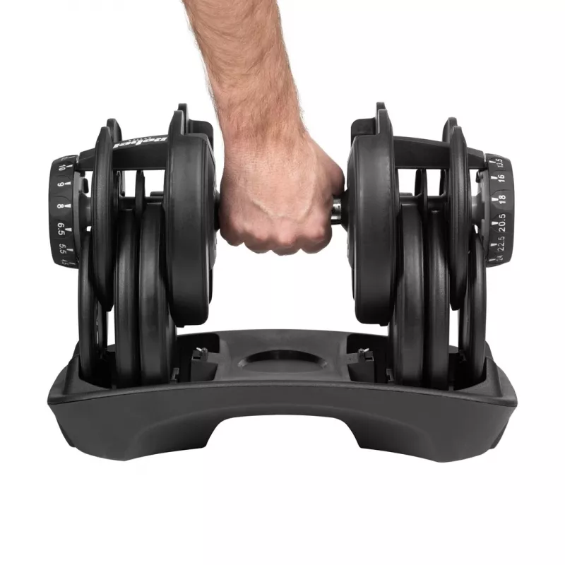 Regulowana hantla żeliwna Rebel RBA-2303 — do 24 kg, czarna, pojedyncza sztuka
