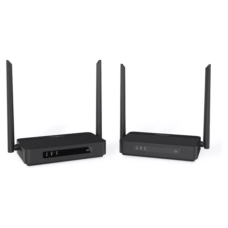 Zestaw bezprzewodowego przedłużacza HDMI KVM DIGITUS DS-55360 — nadajnik i odbiornik, bezprzewodowy, 100 m, 4K/60Hz, HDMI, USB-A/USB-C