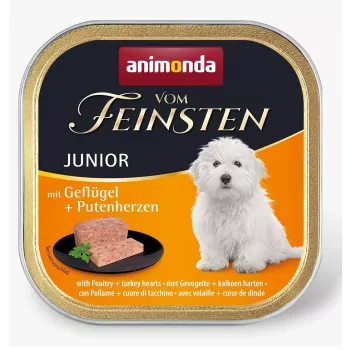 ANIMONDA Vom Feinsten Junior Drób i serca z indyka - mokra karma dla psa - 150g