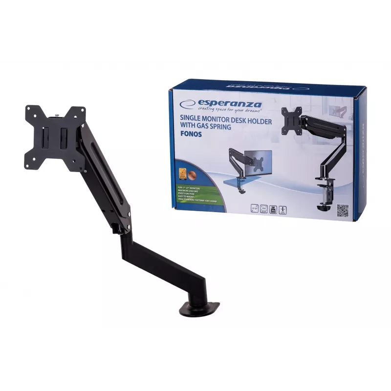 Esperanza ERW019 uchwyt/stojak do monitora 68,6 cm (27) biurkowy czarny