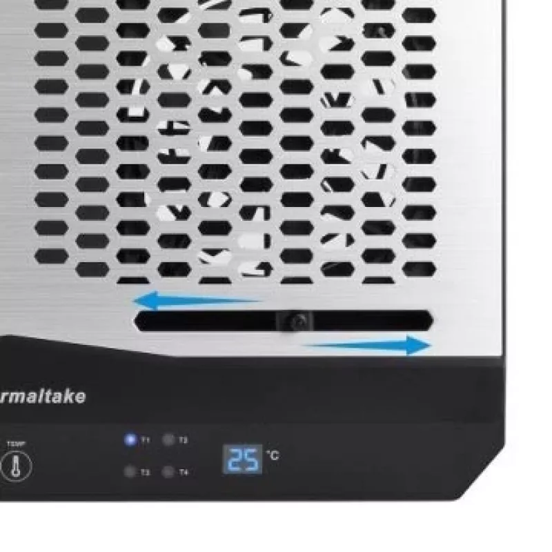 Podkładka chłodząca do notebooka THERMALTAKE CL-N002-PL12BL-A z wentylatorem 12 cm, aluminiowo-plastikowa, 390×277,5×49,3 mm, 1000–1300 obr./min