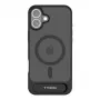 Etui ochronne Torras Pstand Series na iPhone 16 Plus — czarne, smukły profil, wbudowana podstawka