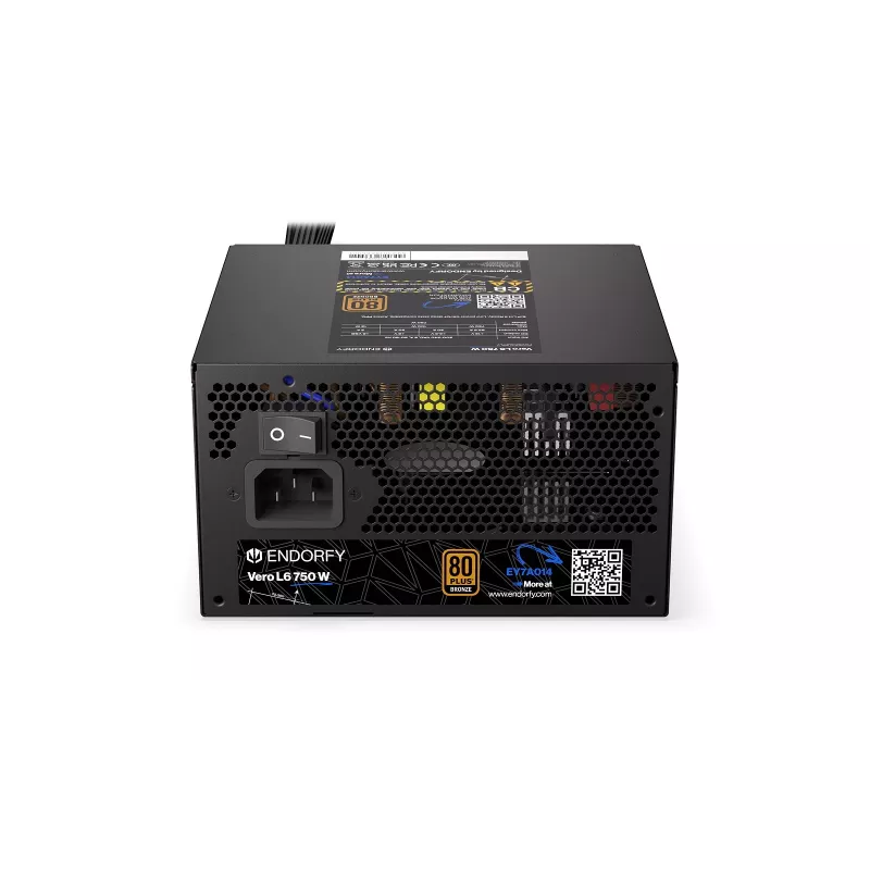 Zasilacz ENDORFY Vero L6 750 W, 24-pin ATX, 80 PLUS Bronze, wentylator 120 mm, czarny