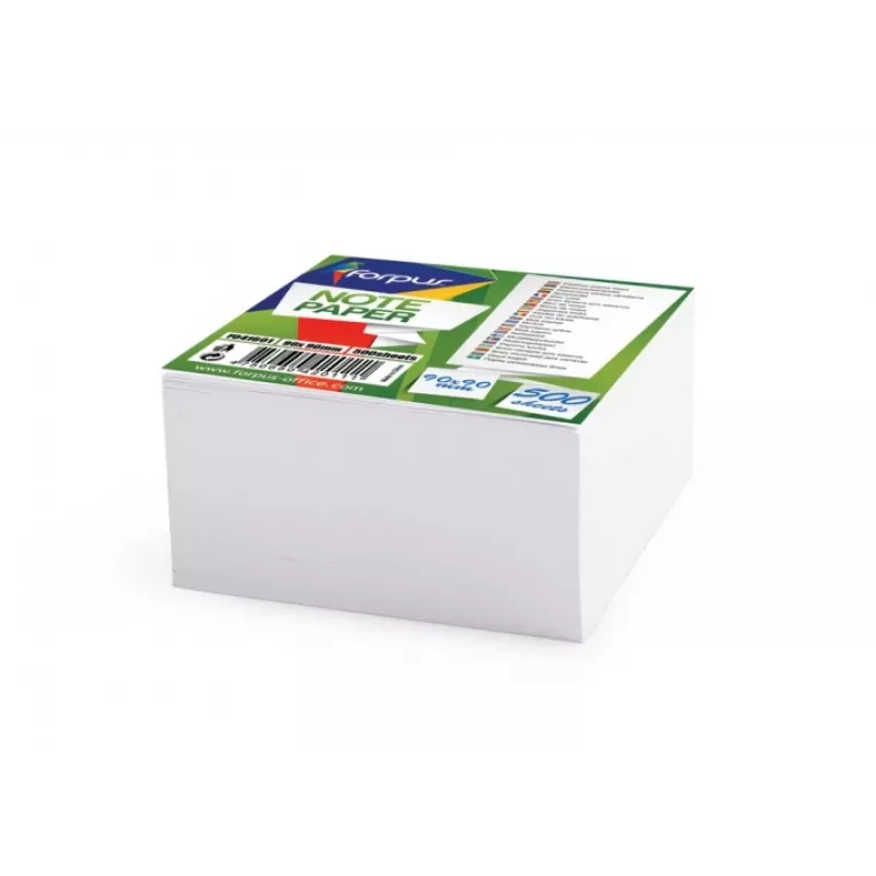 Notes Forpus, 9x9 cm, białe, klejone (500) 0716-009