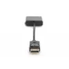 Przewód adaptera DisplayPort Assmann. DP - DVI (24+5) M/F. 0,15 m z blokadą. Zgodny z DP 1.1. UL. czarny, bez ekranowania. 32AWG (AK-340409-001-S)