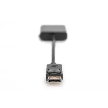 Przewód adaptera DisplayPort Assmann. DP - DVI (24+5) M/F. 0,15 m z blokadą. Zgodny z DP 1.1. UL. czarny, bez ekranowania. 32AWG (AK-340409-001-S)