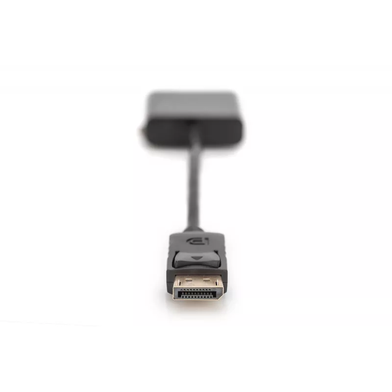 Przewód adaptera DisplayPort Assmann. DP - DVI (24+5) M/F. 0,15 m z blokadą. Zgodny z DP 1.1. UL. czarny, bez ekranowania. 32AWG (AK-340409-001-S)