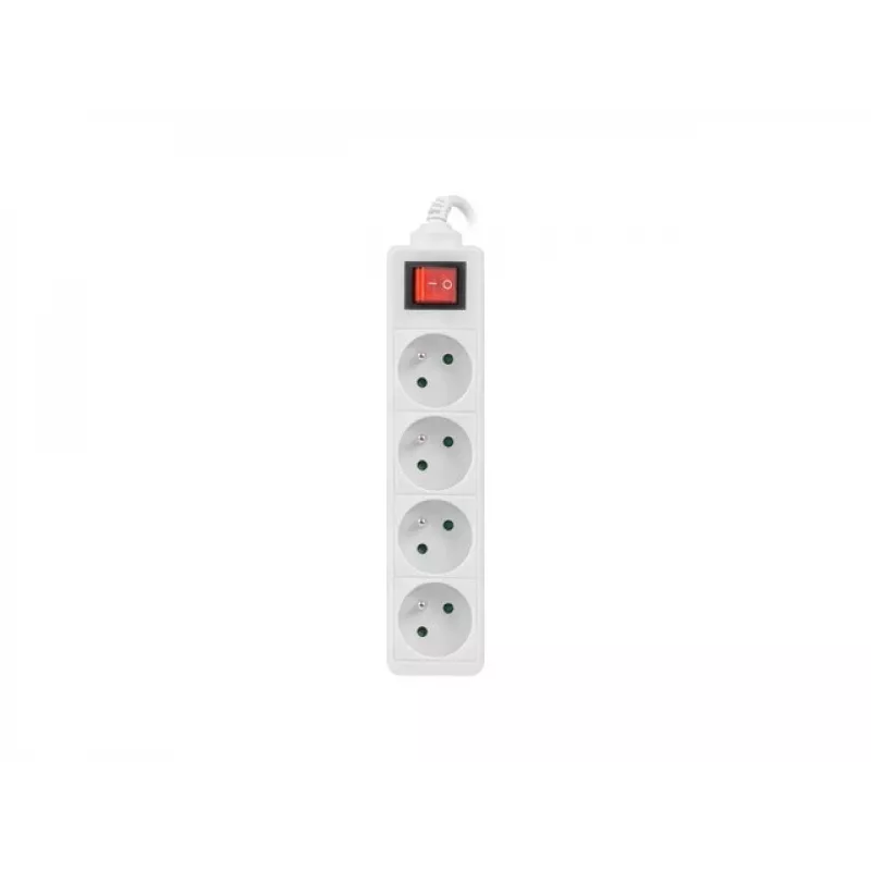 Listwa zasilająca Lanberg PS1-04E-0150-W 1,5 m 4 gniazda AC Do użytku wewnętrznego Biała