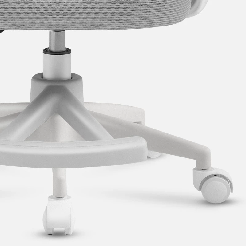 Fotel obrotowy mark adler Junior 4.5 szary — ergonomiczny fotel biurkowy, regulowana wysokość 40–50 cm, oparcie z siatki, podstawa na kółkach, podłokietniki, podparcie lędźwiowe