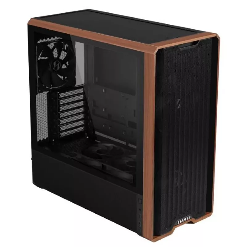 Obudowa PC Lian Li Lancool LAN217X Midi Tower Czarna, Drewno