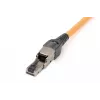 Digitus wtyk montażowy CAT 6A zagięty STP z osłoną przeciwpyłową RJ-45, żeński, srebrny