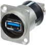 Neutrik Reversible USB Feed-Through 3.0 Socket, przepust panelowy Zawartość: 1 szt. (NAUSB3-B)