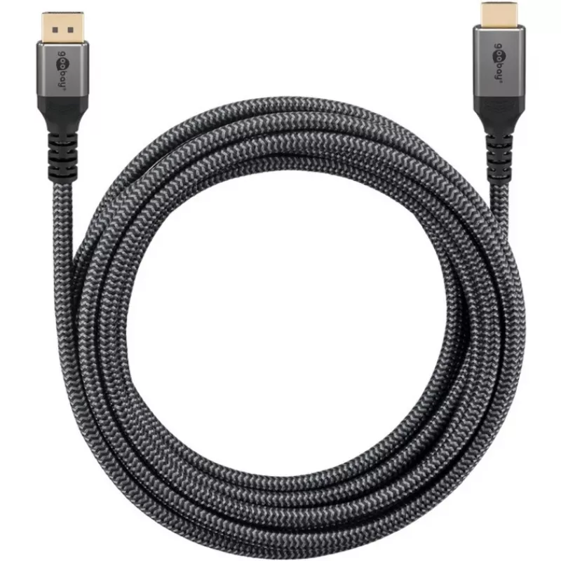 Goobay 65269 Przejściówka kabel wideo 2 m DisplayPort HDMI Szary (65269)