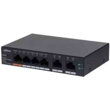 Dahua Technology DH-CS4006-4GT-60 przełącznik sieciowy Zarządzalny L2 Gigabit Ethernet (10/100/1000) Power over Ethernet (PoE) Czarny