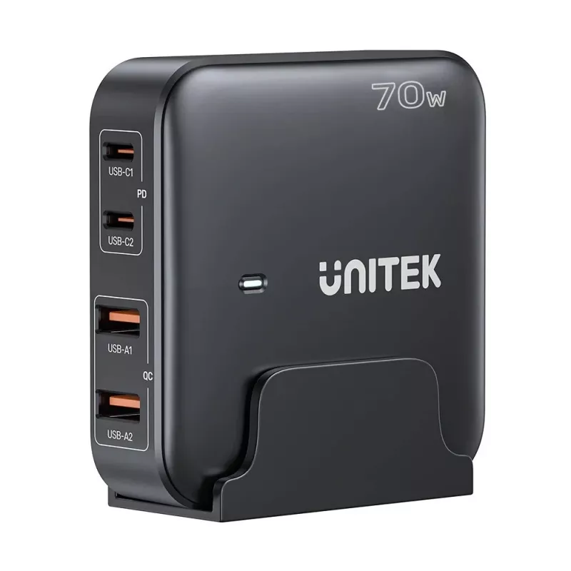 Ładowarka do urządzeń mobilnych UNITEK P1228ABK01-EU uniwersalna czarna AC szybkie ładowanie