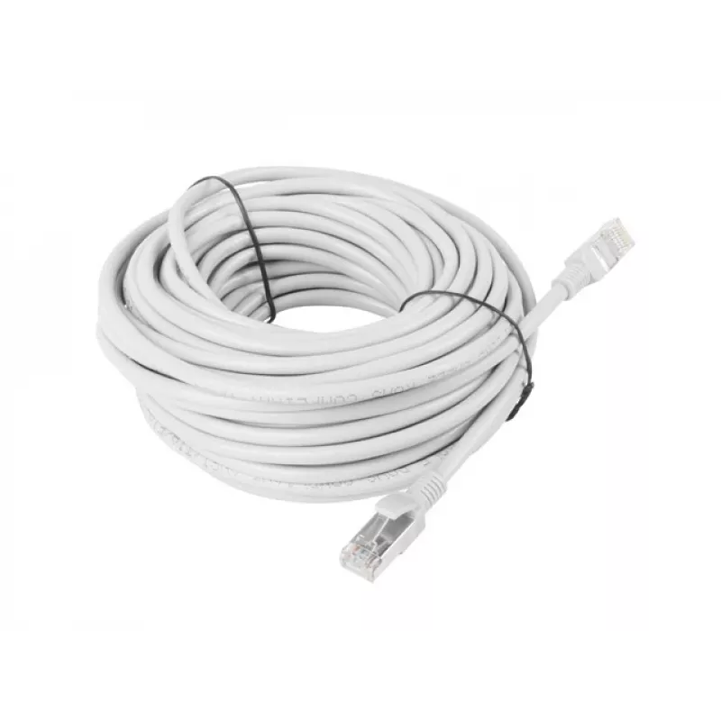 LANBERG Cat5e U/UTP RJ-45 Patch kabel PCU5-10CC-1500-S, 15 m, szary, CCA, 26 AWG, 100 MHz