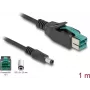 Kabel DeLOCK PoweredUSB męski 12 V do DC 5.5 x 2.5 mm męski 1 m