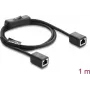 Kabel krosowy sieciowy DELOCK RJ45 Kat.6 F/UTP 1 m z przełącznikiem na kablu (BUBU)