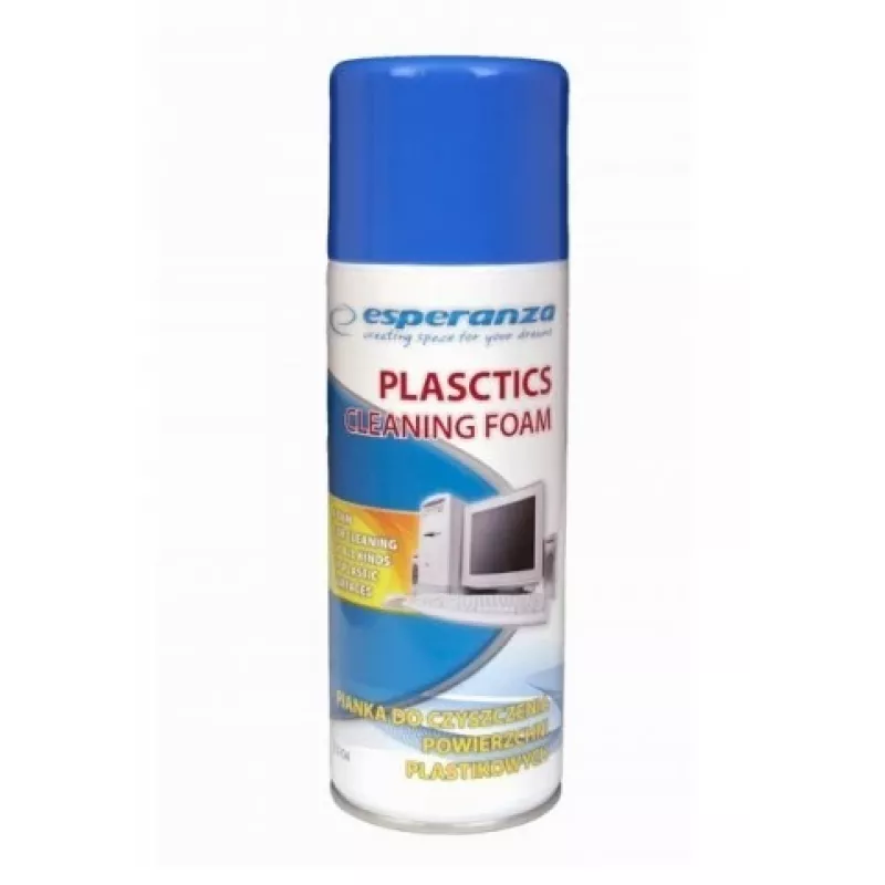 Pianka do czyszczenia sprzętu ESPERANZA ES104 do ekranów i plastików, 400 ml, wielokolorowa