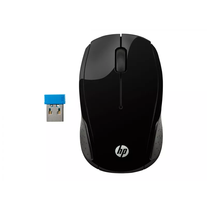 HP Wireless mysz 200, symetryczna, optyczna, RF bezprzewodowa, 1000 DPI, czarna