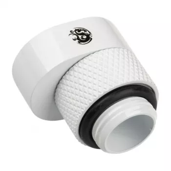 Adapter BitsPower X-Cross G1/4 cala męski na G1/4 cala żeński, przesunięcie 5 mm, biały