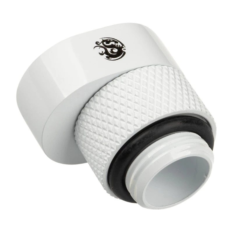 Adapter BitsPower X-Cross G1/4 cala męski na G1/4 cala żeński, przesunięcie 5 mm, biały