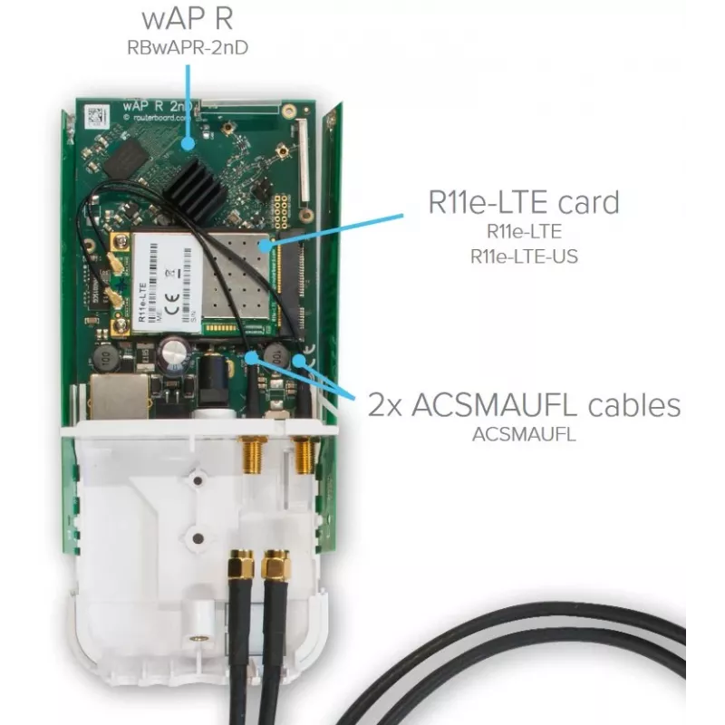 Kabel koncentryczny MikroTik ACSMAUFL SMA żeński prosty 1m czarny
