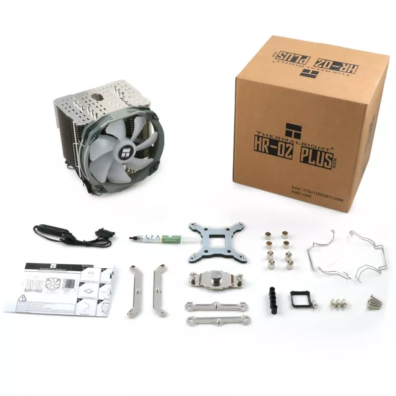 Thermalright HR-02 Plus - Chłodzenie procesora - (dla: LGA1156, LGA1155, LGA2011, LGA1150, LGA1151, AM4, LGA2066, LGA1200, LGA1152)