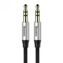 Baseus Yiven Audio kabel Kabel 3.5 męski Audio M30 1.5M Srebrny+ Czarny