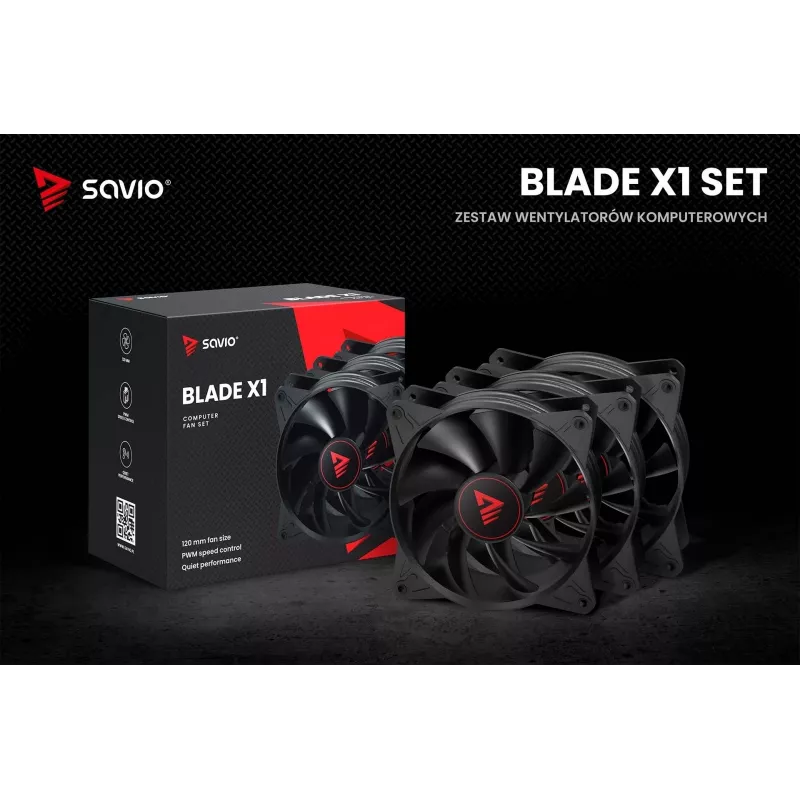 Zestaw chłodzenia cieczą All-in-one SAVIO BLADE SET wentylator 120 mm 1800 RPM 32 sone Czarny